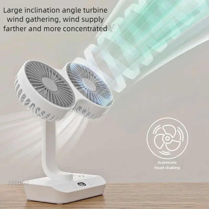 Avtoit | Lightweight Double Blades Rechargeable Travel Camp Cooler Fan