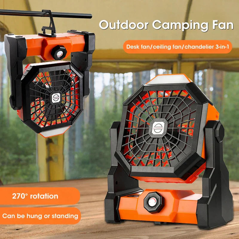 Avtoit | LumoFan Pro | Camping Fan with LED | 7800 mAh Battery | USB Rechargeable