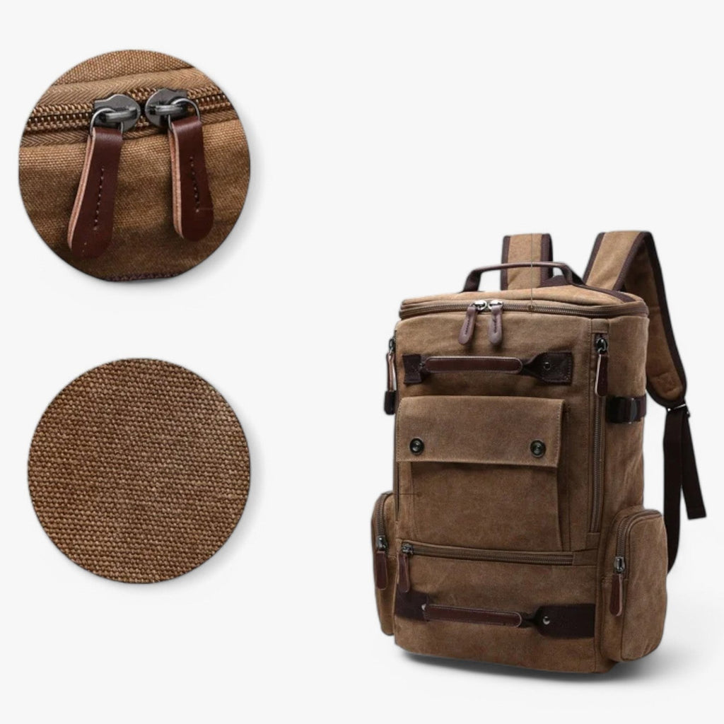 Avtoit | Vintage Canvas Backpack – Stylish & Functional with Laptop Compartment for Everyday & Adventure