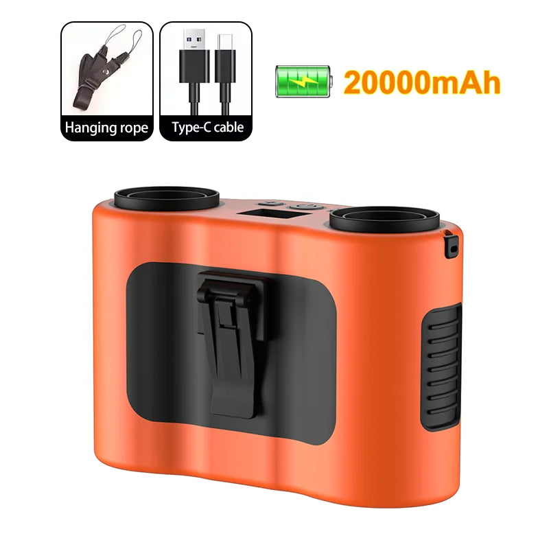 Avtoit | Portable Waist Clip Fan with Dual Air Outlets & 20,000mAh Battery – BreezeMate