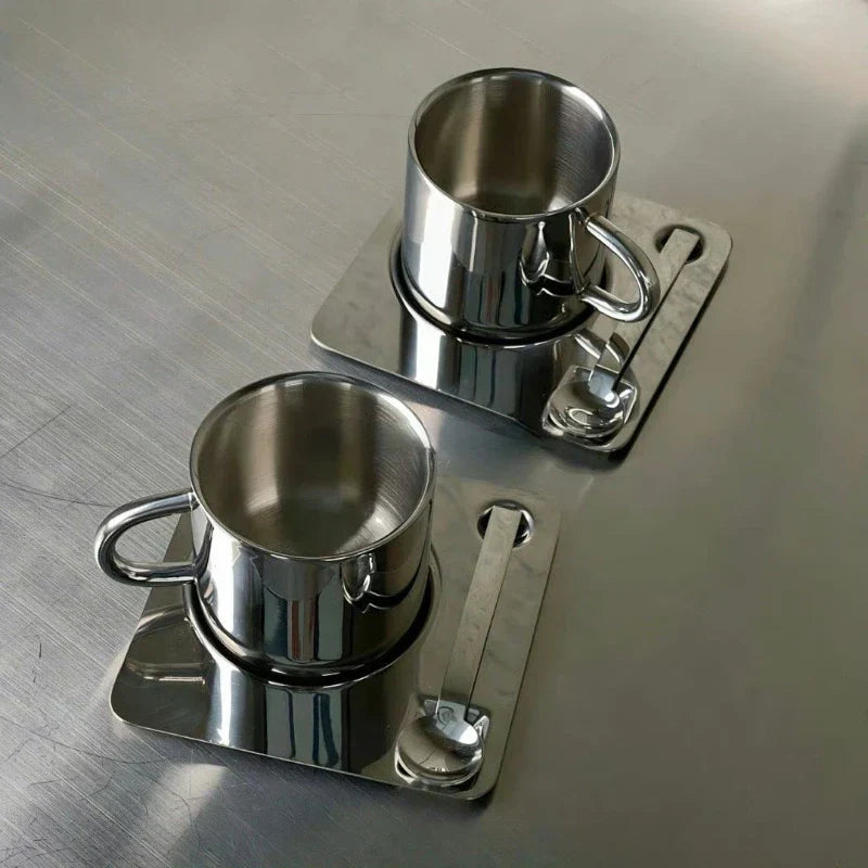 Avtoit | Stainless Steel Coffee Cup and Tray