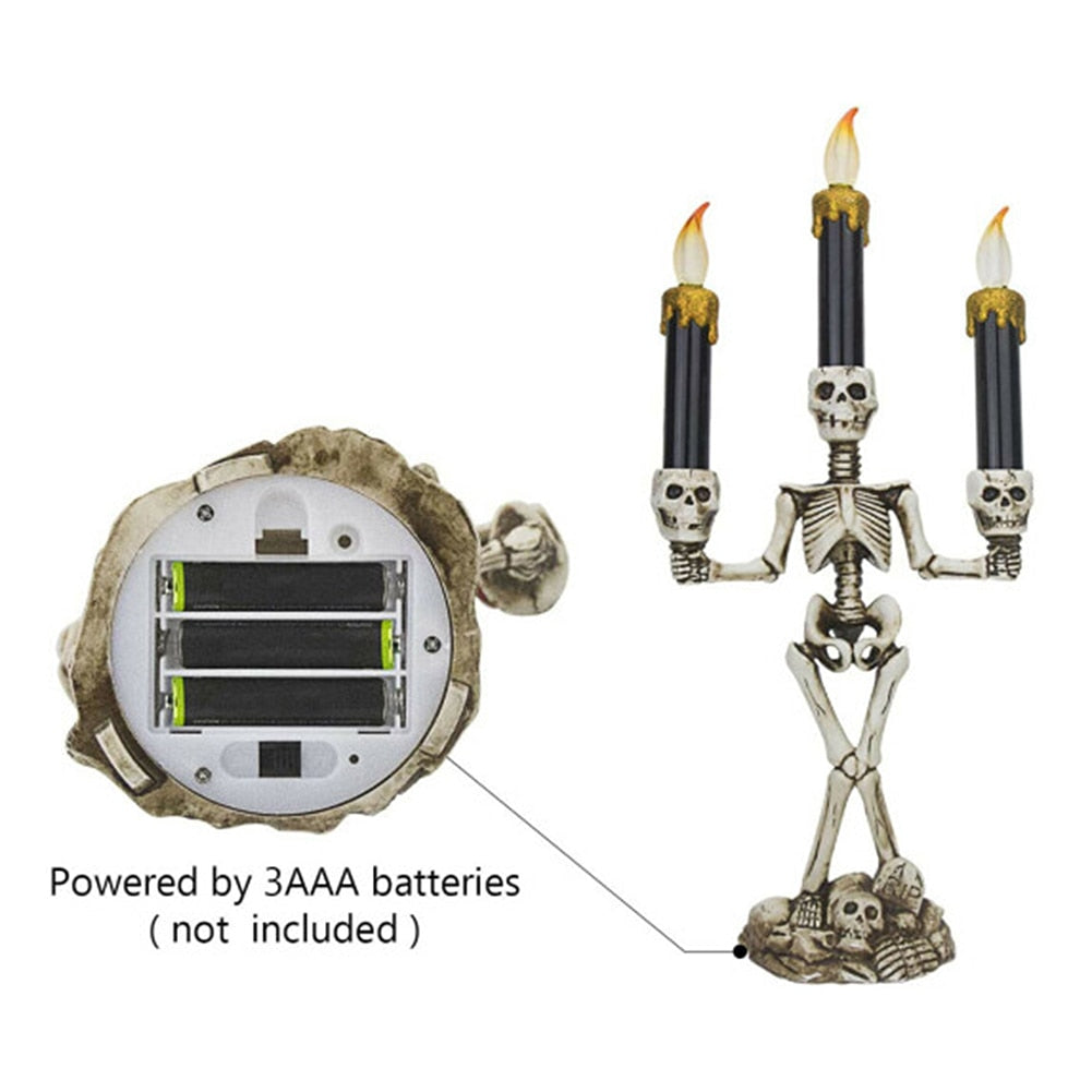 Avtoit | Scary Skeleton Halloween Candle Lights
