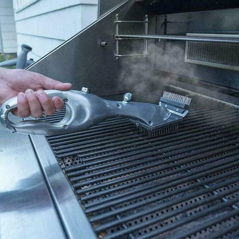 Avtoit | GrillMaster BBQ Cleaning Brush | Effective Steam Cleaning | With Scraper & Rust Protection