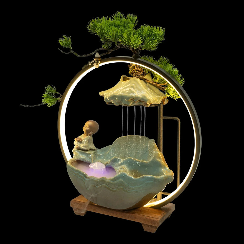 Avtoit | Waterfall Fortune LED Incense Burner Zen Decor