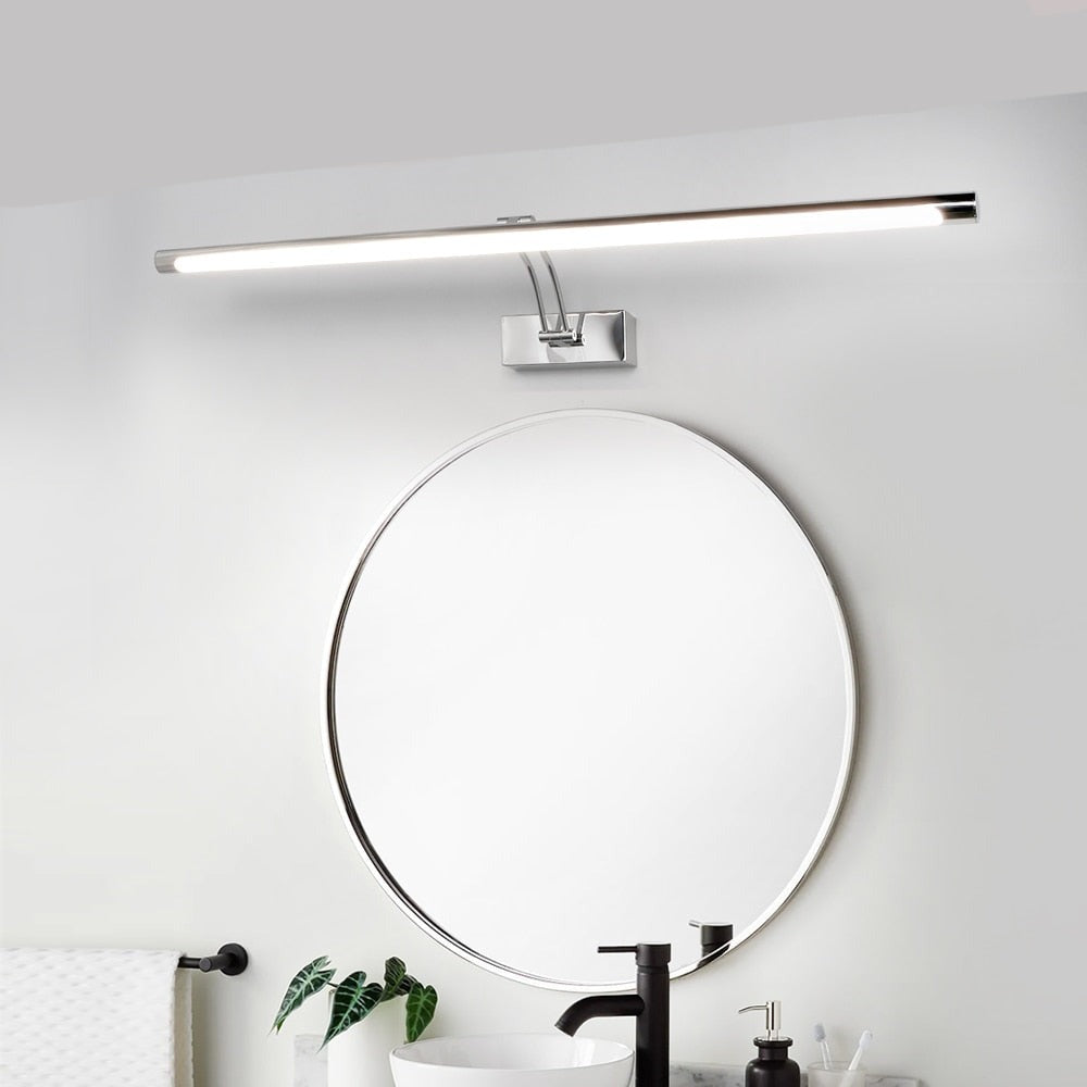 Avtoit | 80-100cm LED wall lamp - Modern black/silver wall light for the bathroom, internally mounted picture light