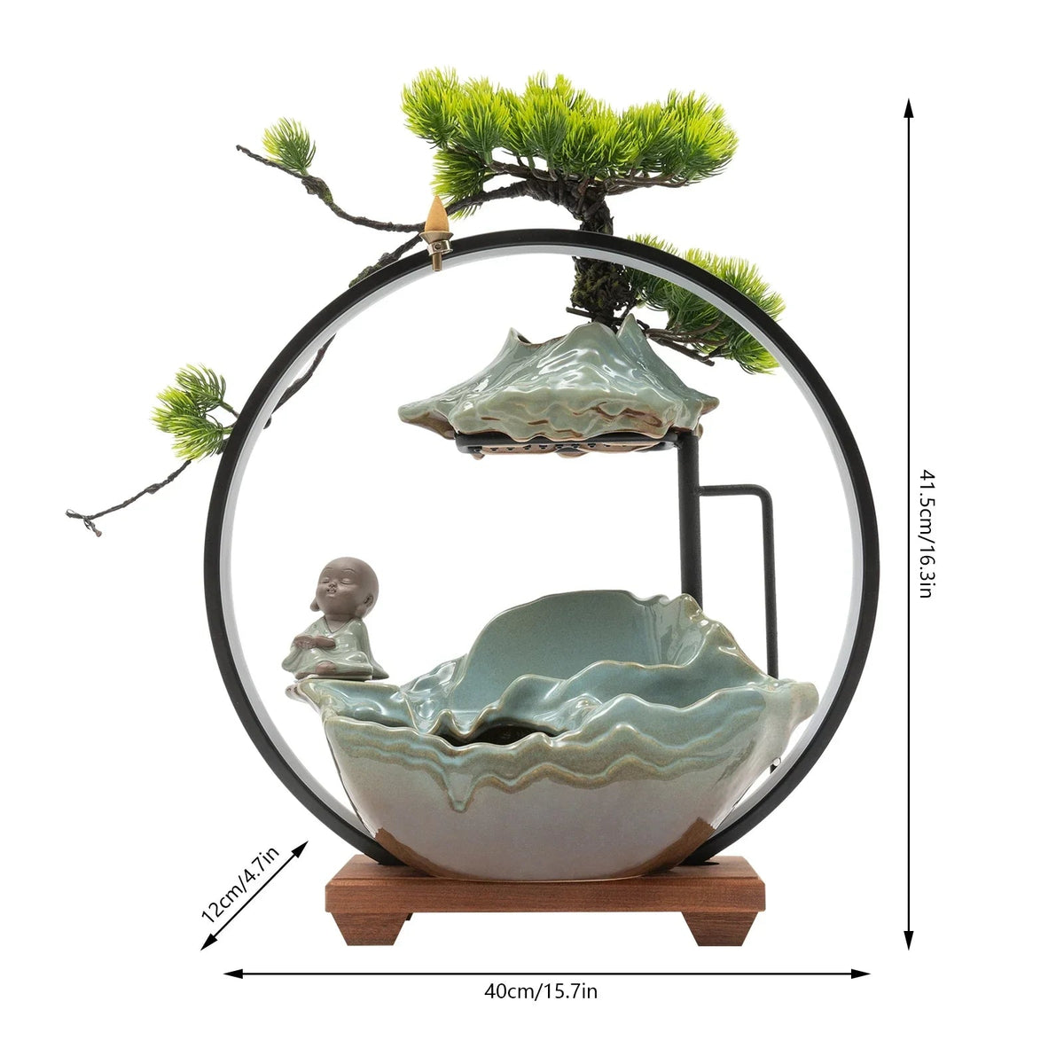 Avtoit | Waterfall Fortune LED Incense Burner Zen Decor