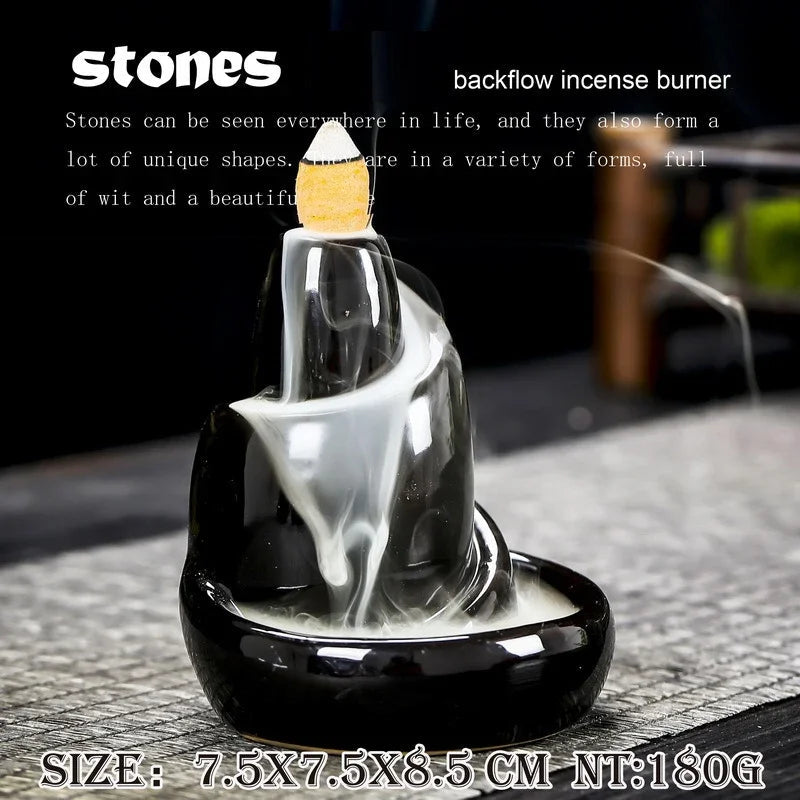 Avtoit | Black River Ceramic Backflow Incense Burner