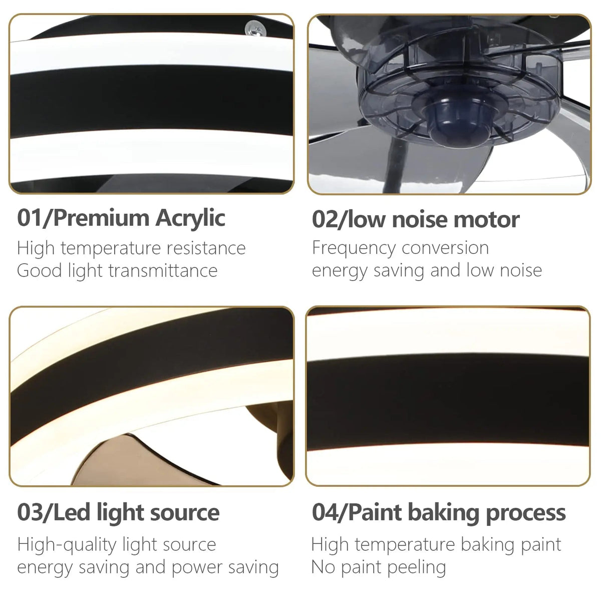 Avtoit | Aura Silent LED Ceiling Fan Lamp