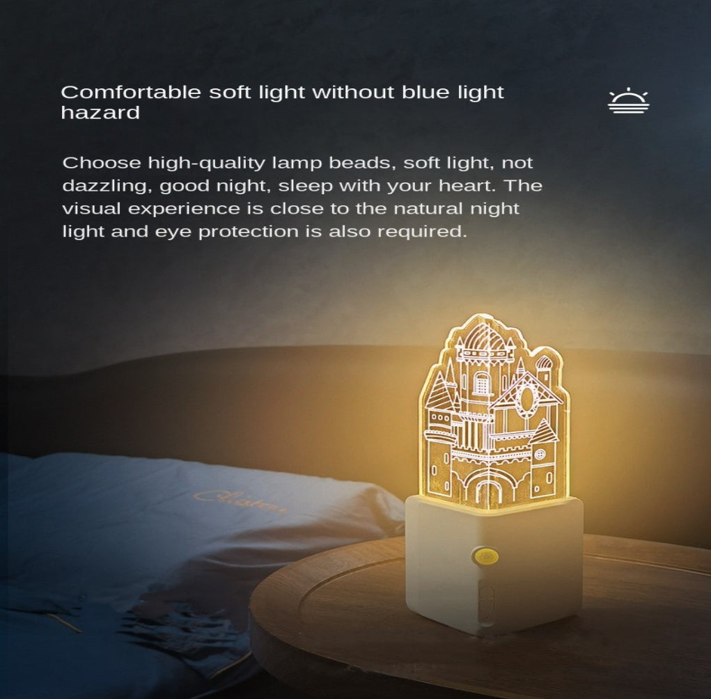 Avtoit | 3D LED Rechargeable Wall Night Lamp