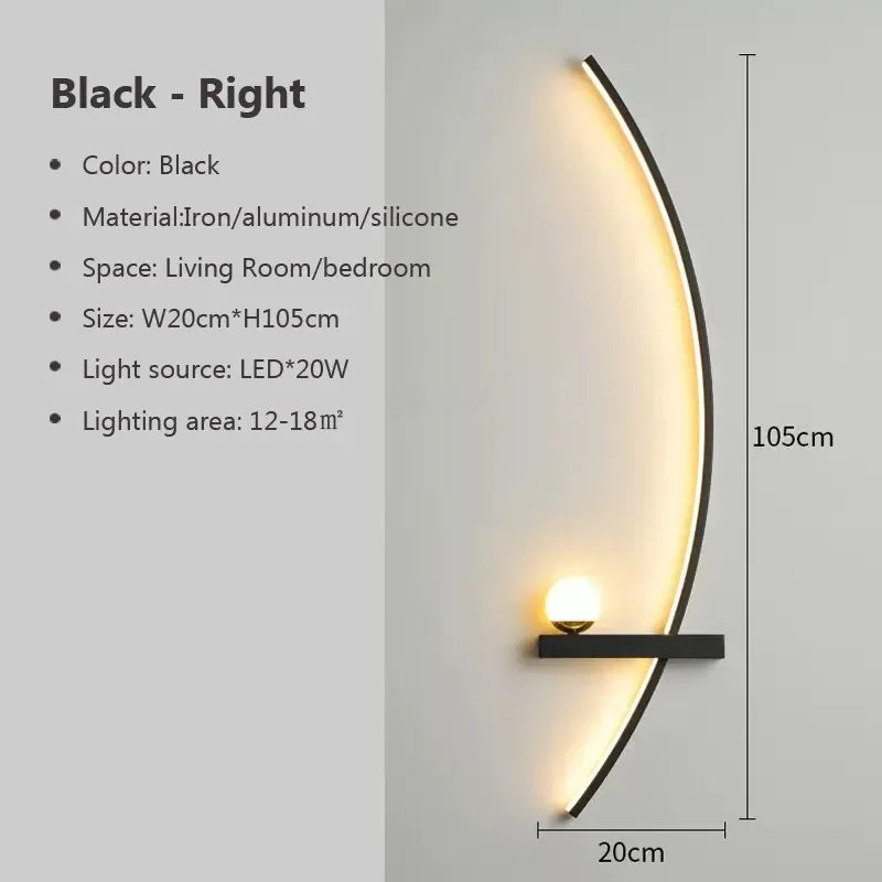 Avtoit | Contemporary Edge Wall Lamp – Black & Gold Indoor/Outdoor Lighting for Modern Spaces
