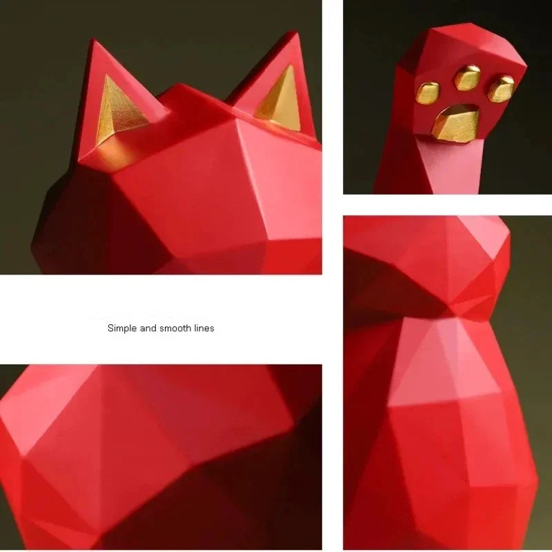 Avtoit | Nordic Minimalism Geometry Lucky Cat Statues