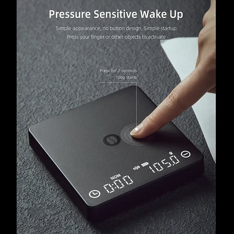 Avtoit | SearchPean Tiny/Tiny2s Espresso Coffee Kitchen Scale, Mini Smart Timer, USB, 2 kg/0.1 g/oz/ml, free shipping, gift for man and woman