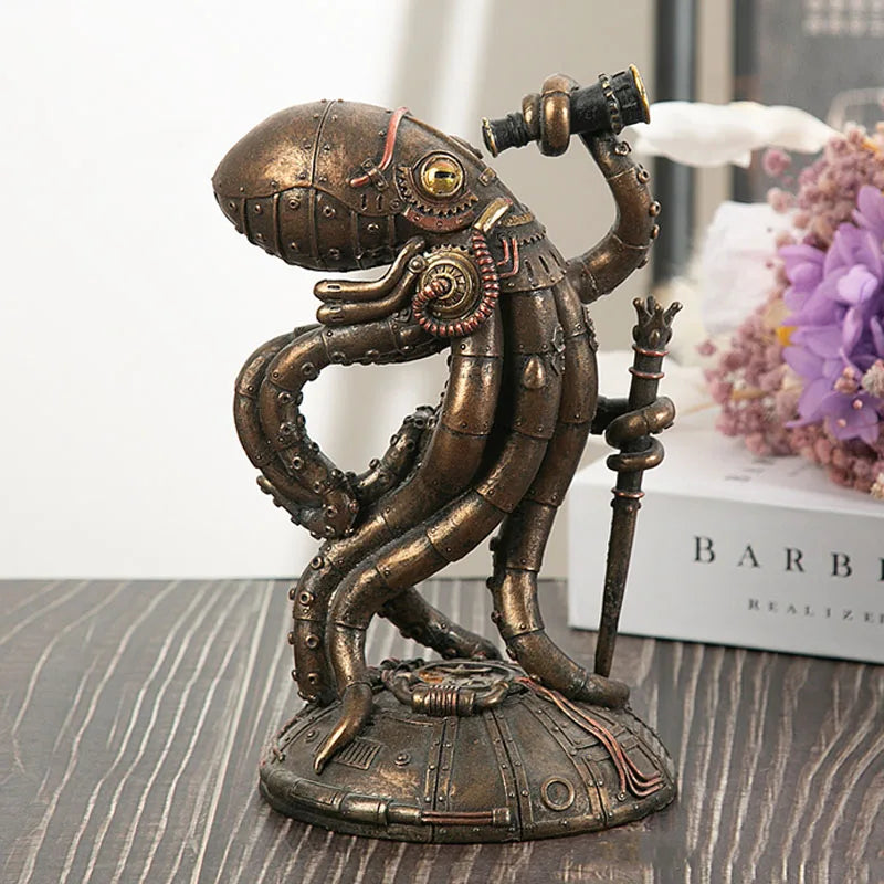 Avtoit | Steampunk Octopus Mechanical Traveler Figurines Home Decors