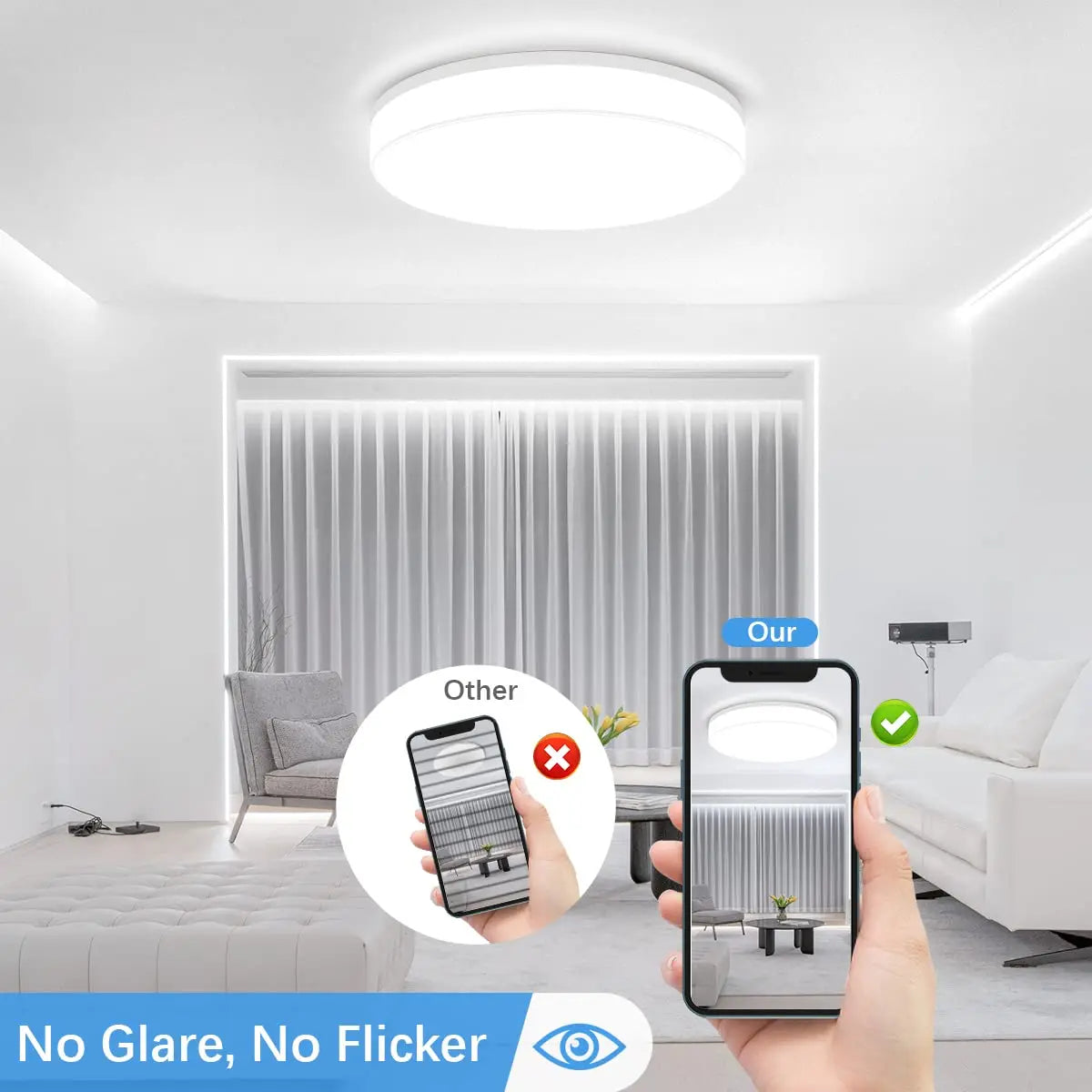 Avtoit | IRALAN Ultra-thin Round LED Ceiling Light - Versatile Lighting for Any Room, 18W to 48W Options