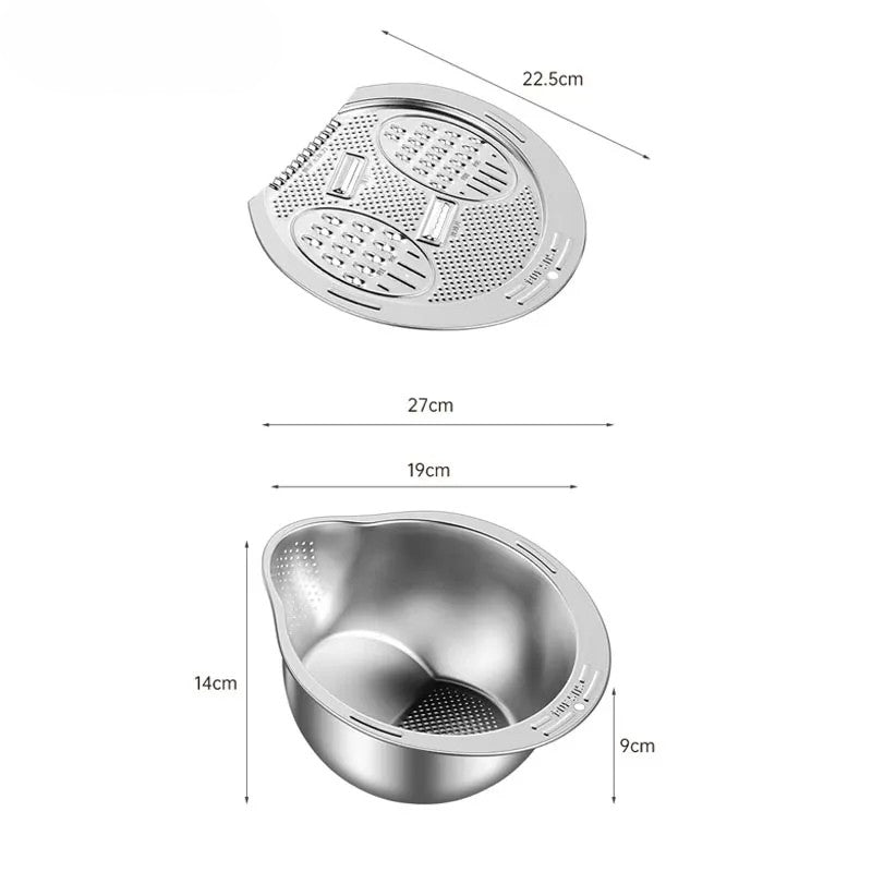 Avtoit | All-in-One Stainless Steel Kitchen Drain Slicer Bowl