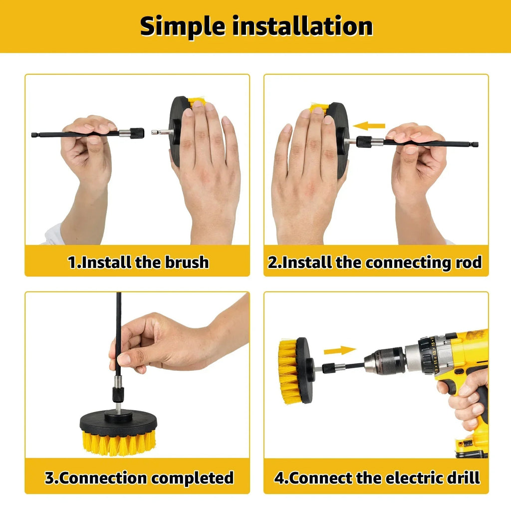 Avtoit | 5PCS Electric Drill Attachment Ultimate Cleaning Brush Kit