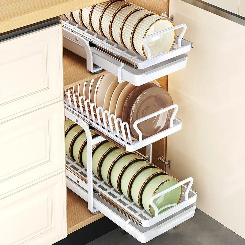 Avtoit | Kitchen Cabinet Sliding Storage Dish Rack