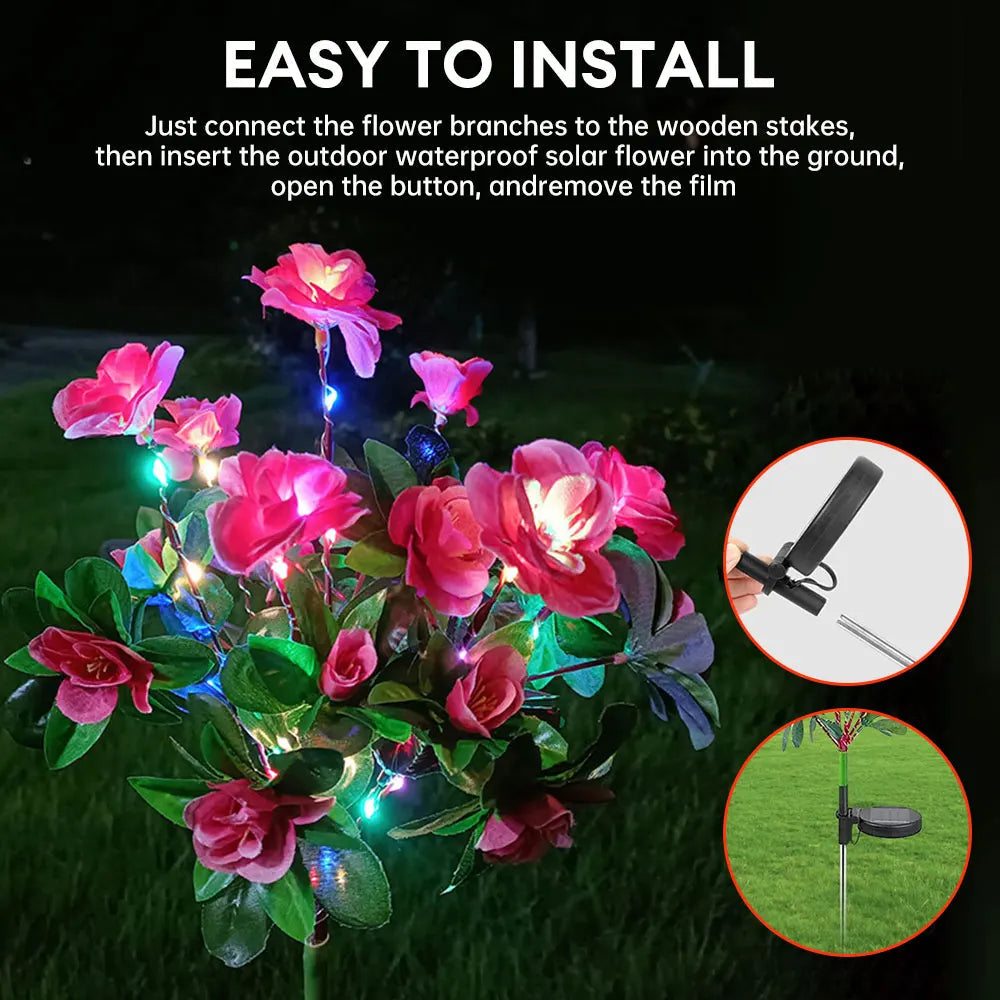 Avtoit | FloraGlow Solar Garden Lamp | Azalea Design | LED | Weatherproof & Wireless | 8h Light Time