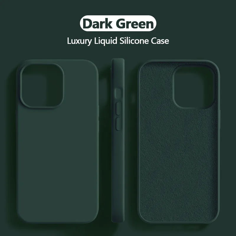 Avtoit | Liquid silicone case shockproof for iPhone 15 14 13