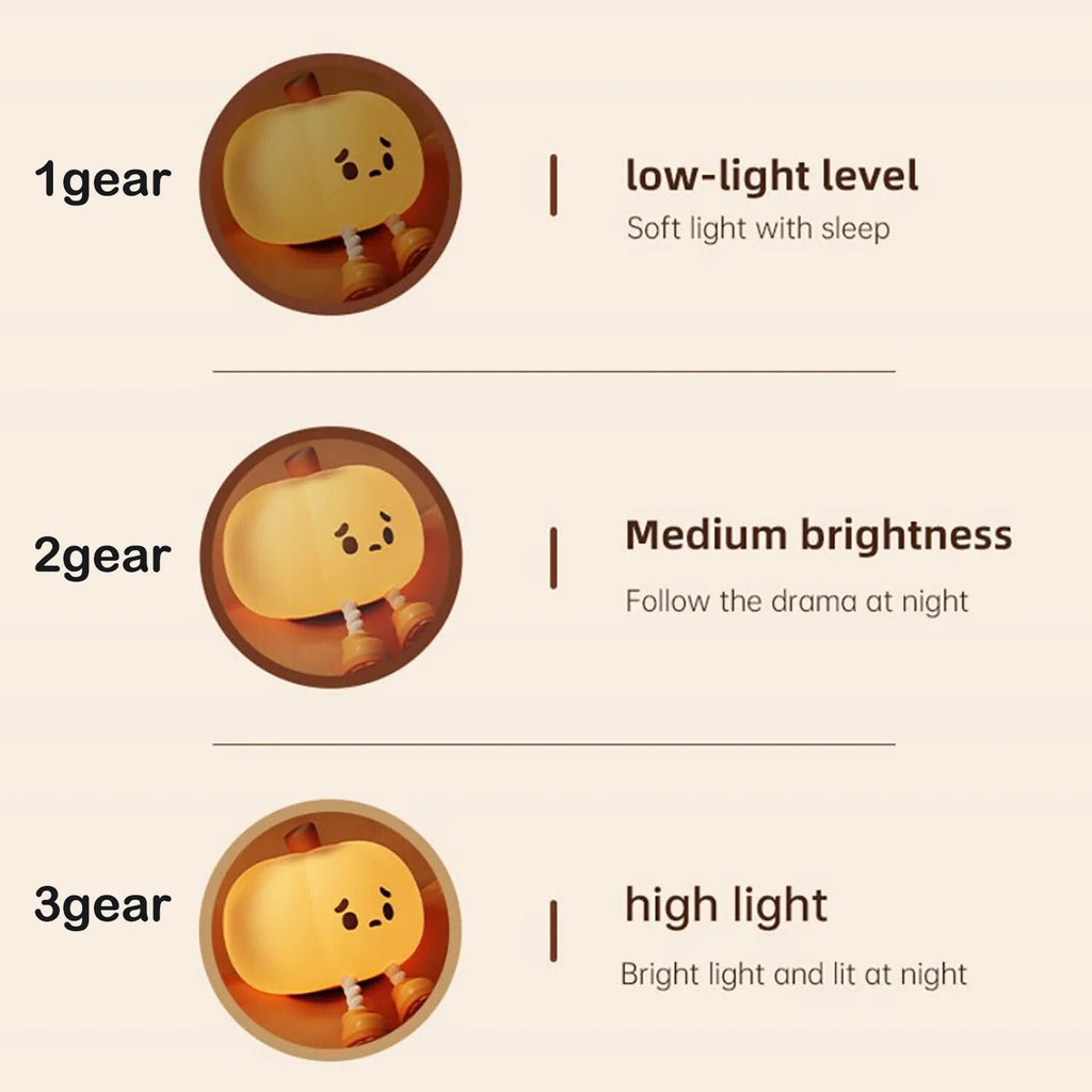 Avtoit | Sad Pumpkin Touch Sensor Lamp Decor