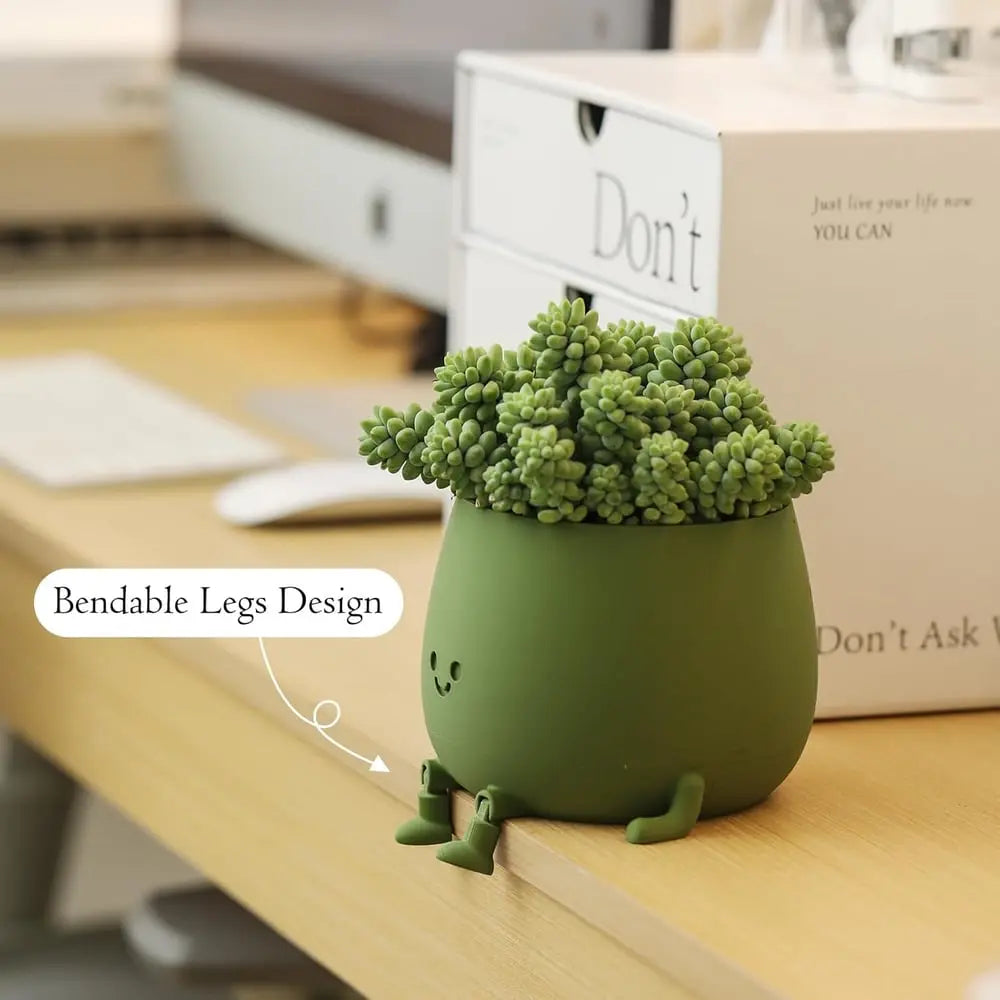 Avtoit | Self-watering Flower Pot – Cute face with flexible legs!