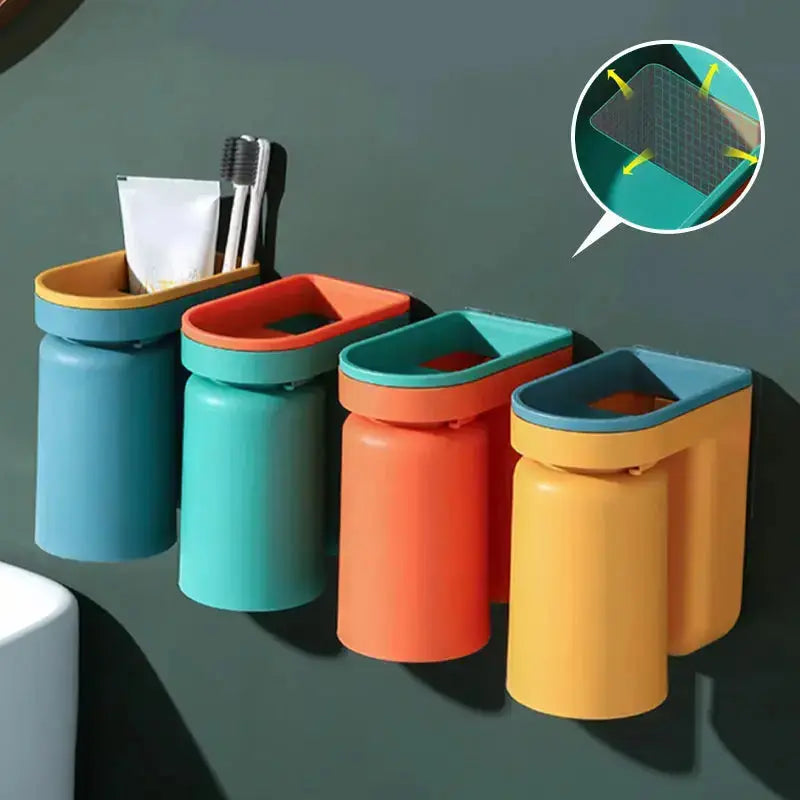 Avtoit | Wall-mounted adhesive toothbrush holder – stress-free & tidy storage