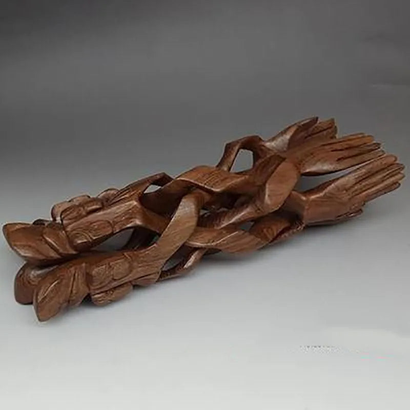 Avtoit | Serene Sculpture Wooden Luck Bearer Serving Platter