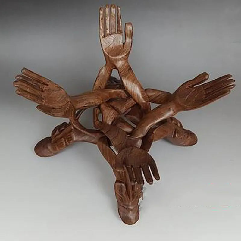 Avtoit | Serene Sculpture Wooden Luck Bearer Serving Platter