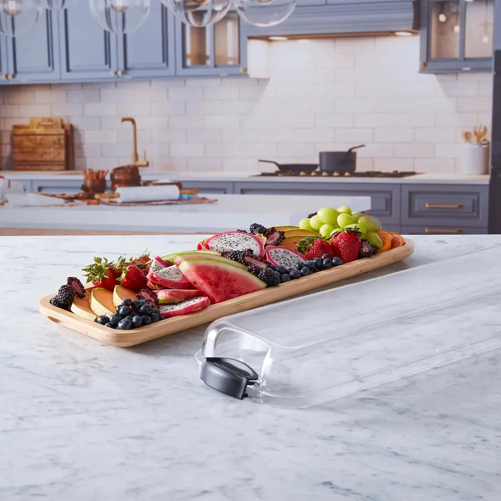 Avtoit | Serving platter & cutting board – 2-in-1 design with lid for preparation & presentation!