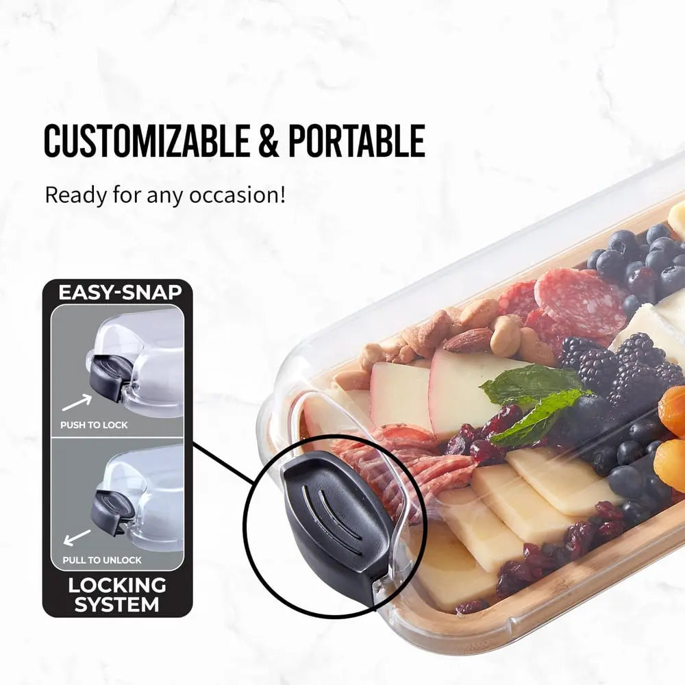 Avtoit | Serving platter & cutting board – 2-in-1 design with lid for preparation & presentation!