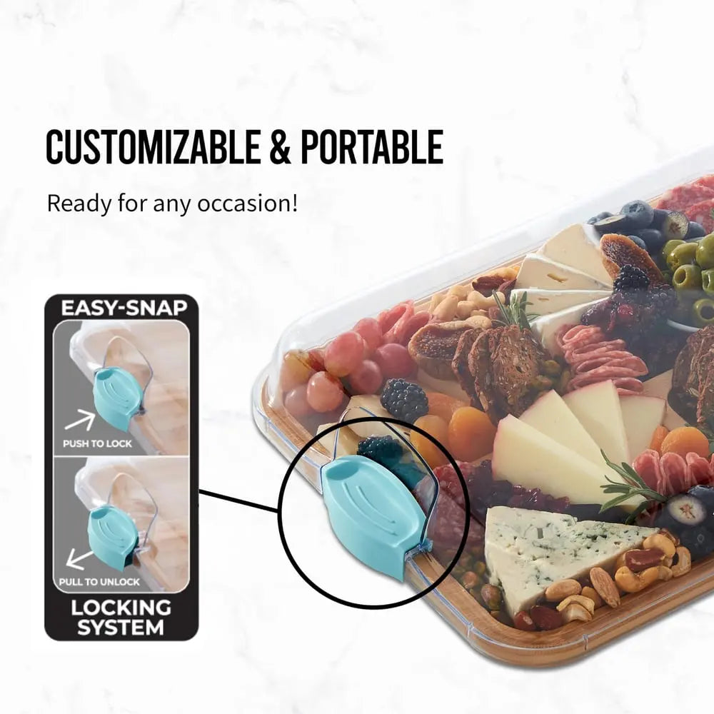 Avtoit | Serving platter & cutting board – 2-in-1 design with lid for preparation & presentation!