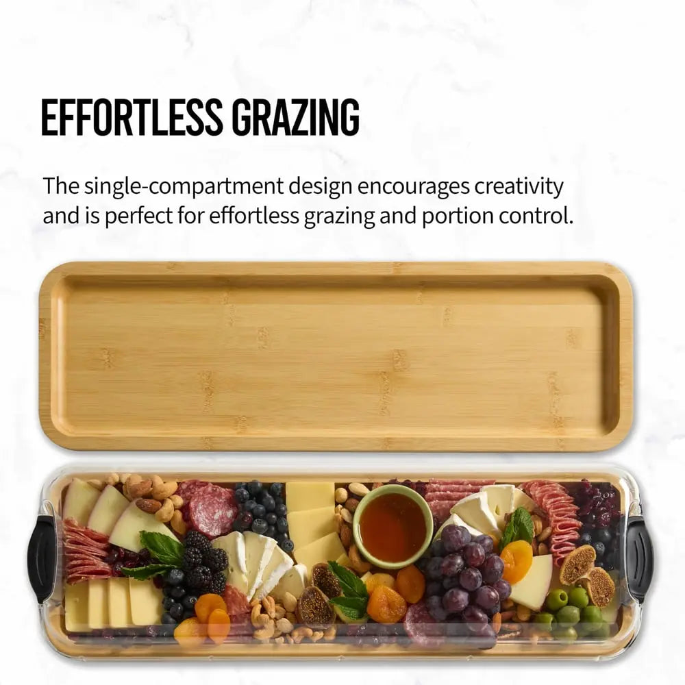 Avtoit | Serving platter & cutting board – 2-in-1 design with lid for preparation & presentation!