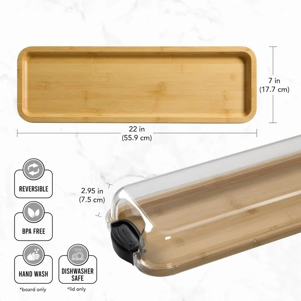 Avtoit | Serving platter & cutting board – 2-in-1 design with lid for preparation & presentation!