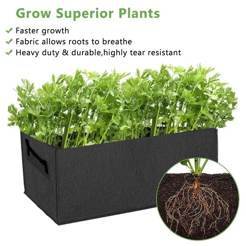 Avtoit | Foldable storage box made of felt for plants with handles