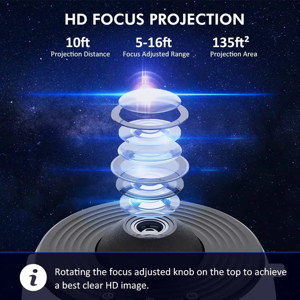 Avtoit | NEW 13 In 1 Planetarium Galaxy Starry Sky Projector Night Light HD Star Aurora Projection Lamp For Kids Bedroom Home Party Decor