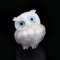 Avtoit | Natural Crystal Owl Figurine: Handmade Collector's Item