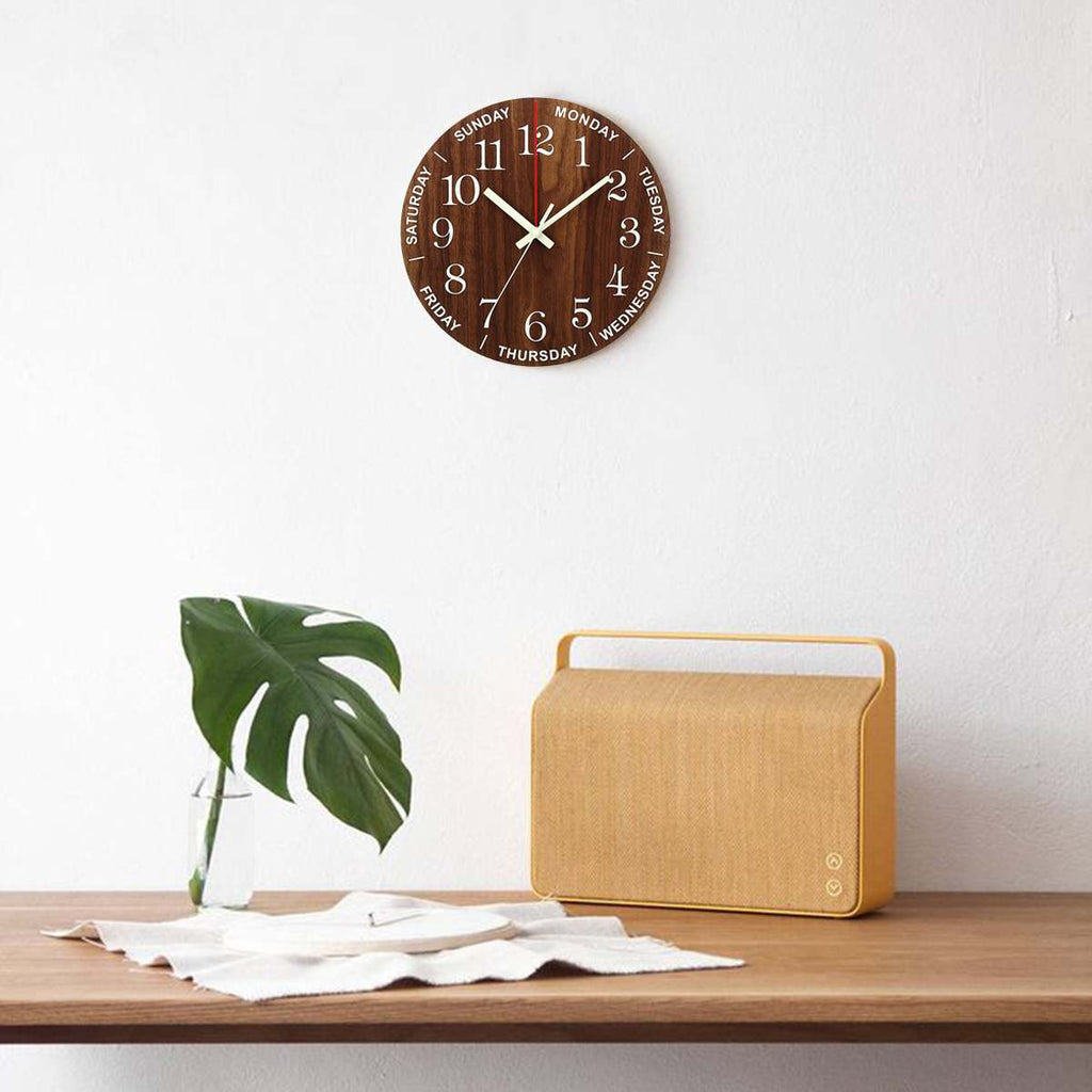 Avtoit | Nordic Luminous Wood Silent Wall Clock