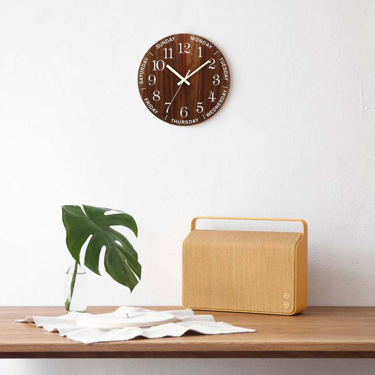 Avtoit | Nordic Luminous Wood Silent Wall Clock