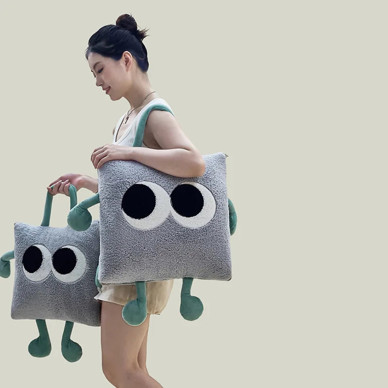 Avtoit | Cute Monster Portable Soft Throw Pillow Blanket