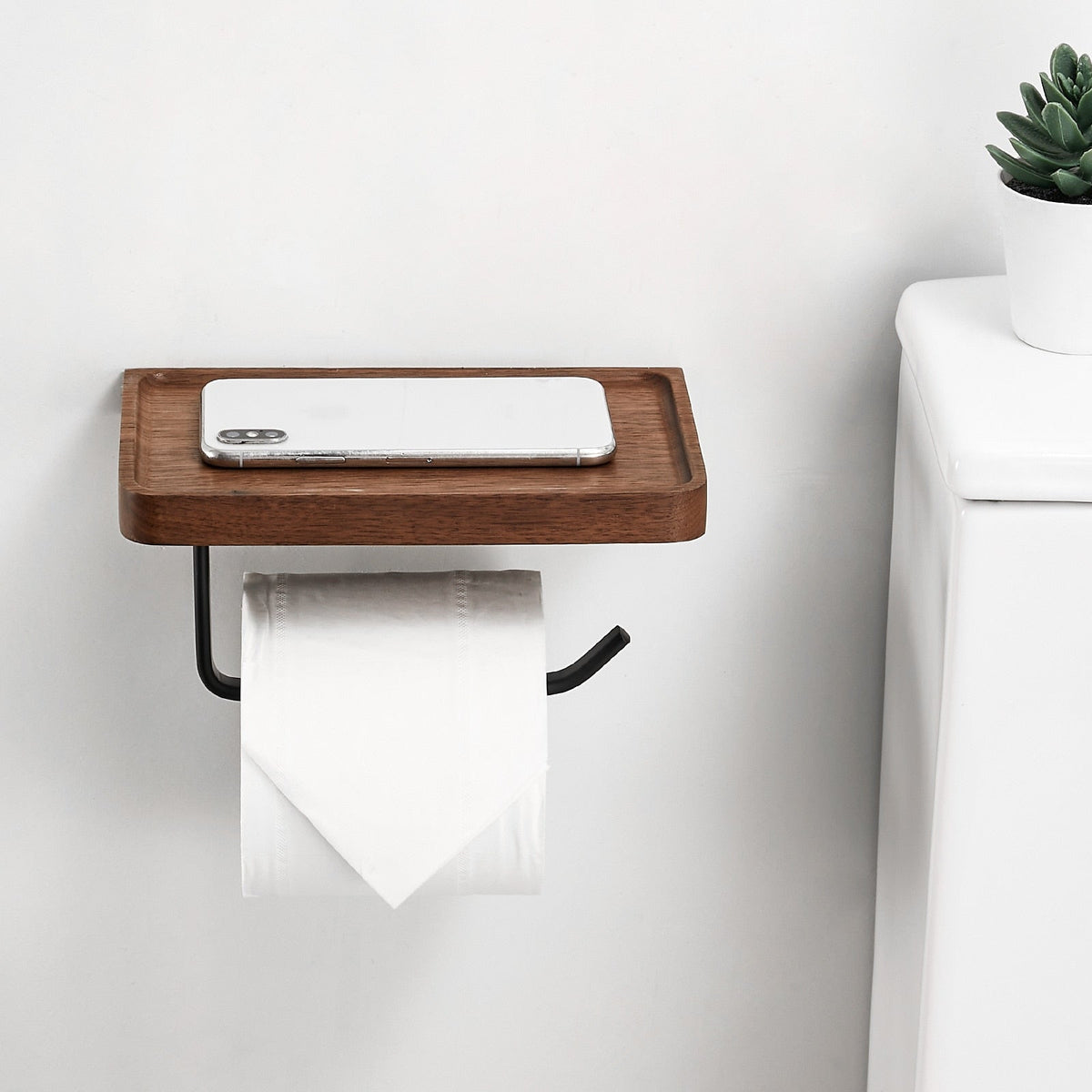 Avtoit | Wood storage towel roll toilet paper holder