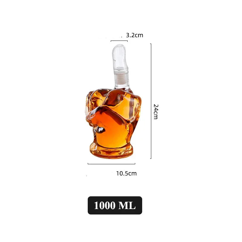 Avtoit | Middle Finger Crystal Clear Fun Decanter