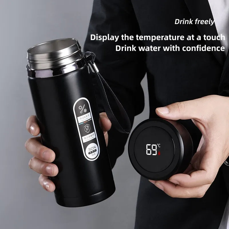 Avtoit | 800ml-1L Stainless Steel Thermos – Portable Vacuum Flask with LED Temperature Display