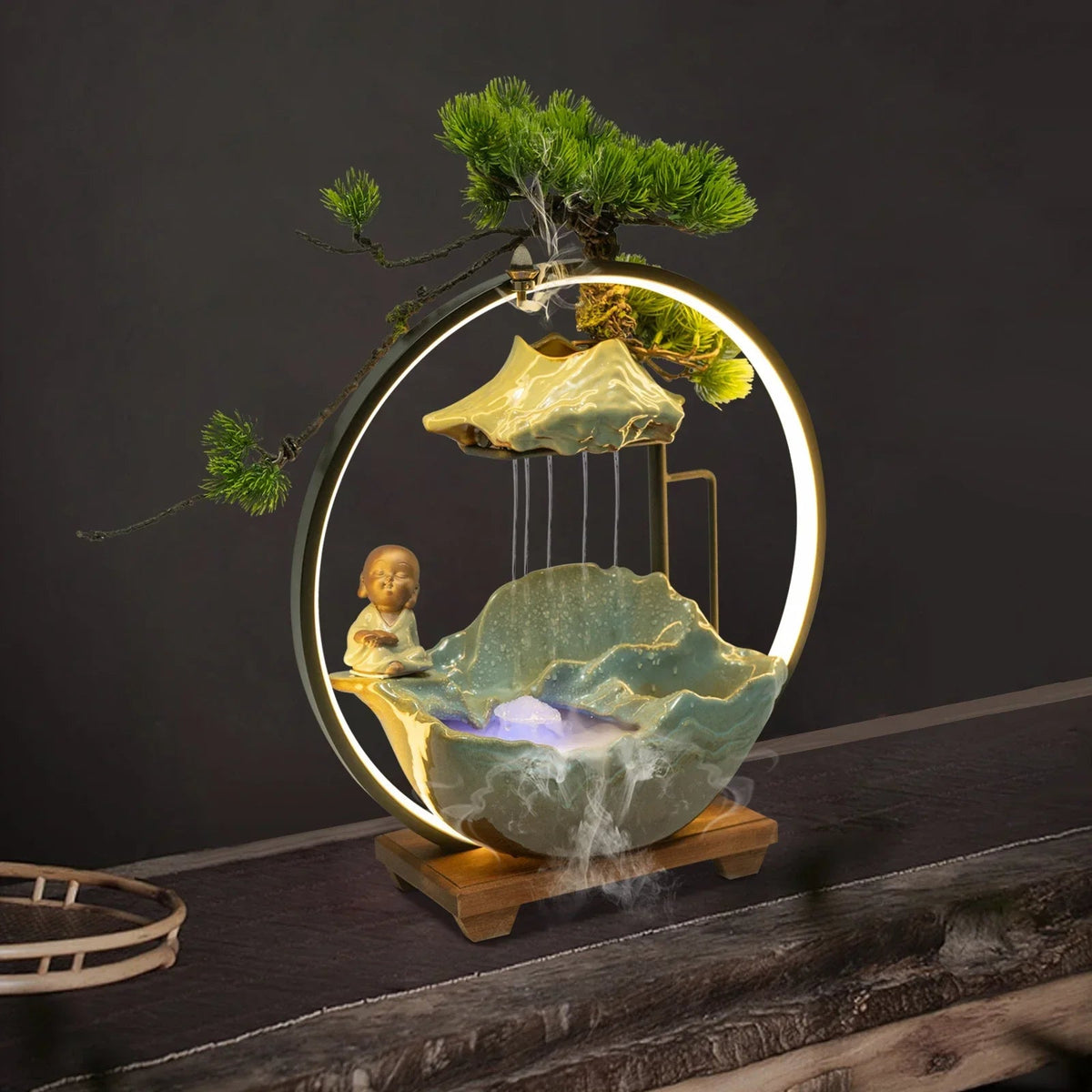 Avtoit | Waterfall Fortune LED Incense Burner Zen Decor