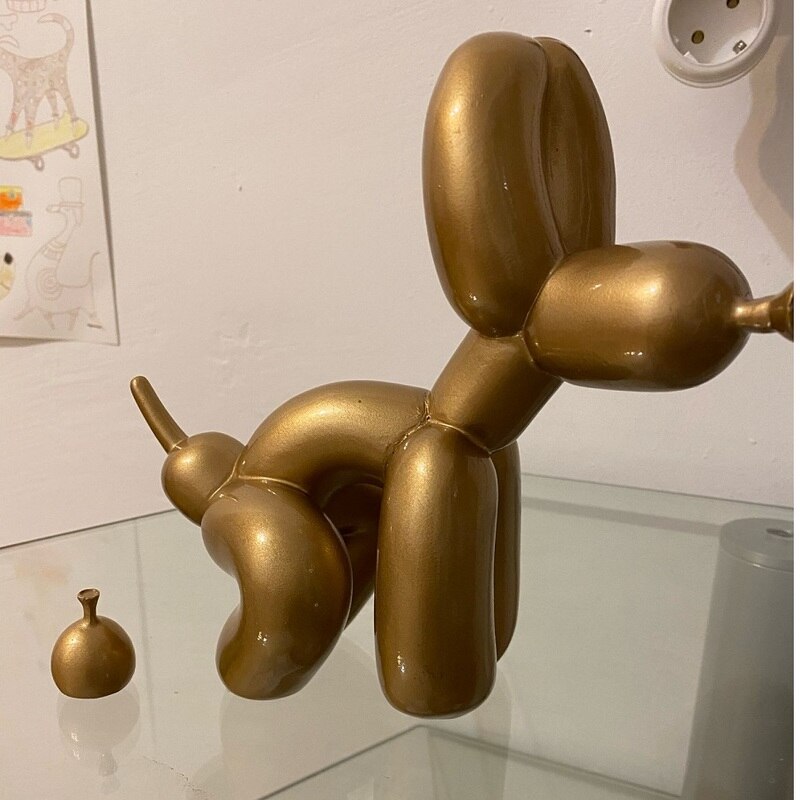 Avtoit | Balloon Dog Sculpture, Balloon Art Statue, Mini Collectible Figure, Home Decor, Resin Figure, Desk Accessories, Room Decoration