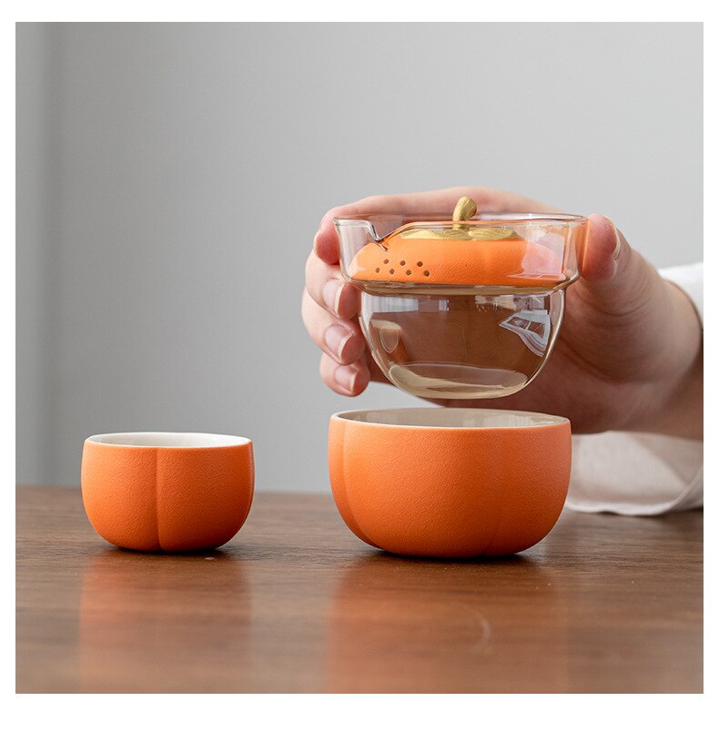 Avtoit | Mini Pumpkin Ceramic Teapot Set