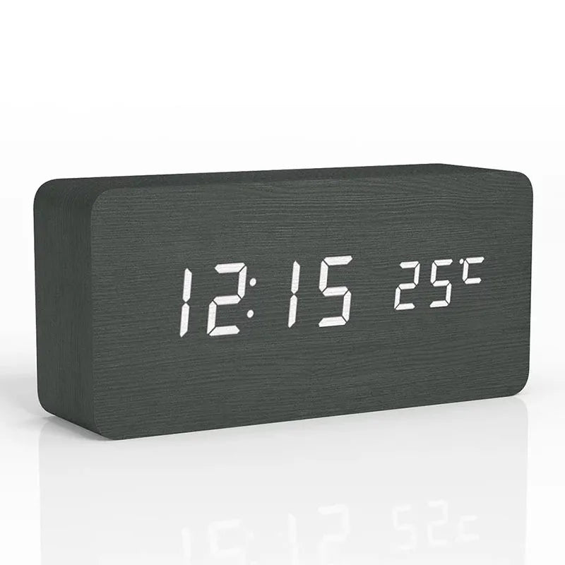 Avtoit | Wooden Digital Alarm Clock | LED Display | Modern Design | Silent | Environmentally Friendly