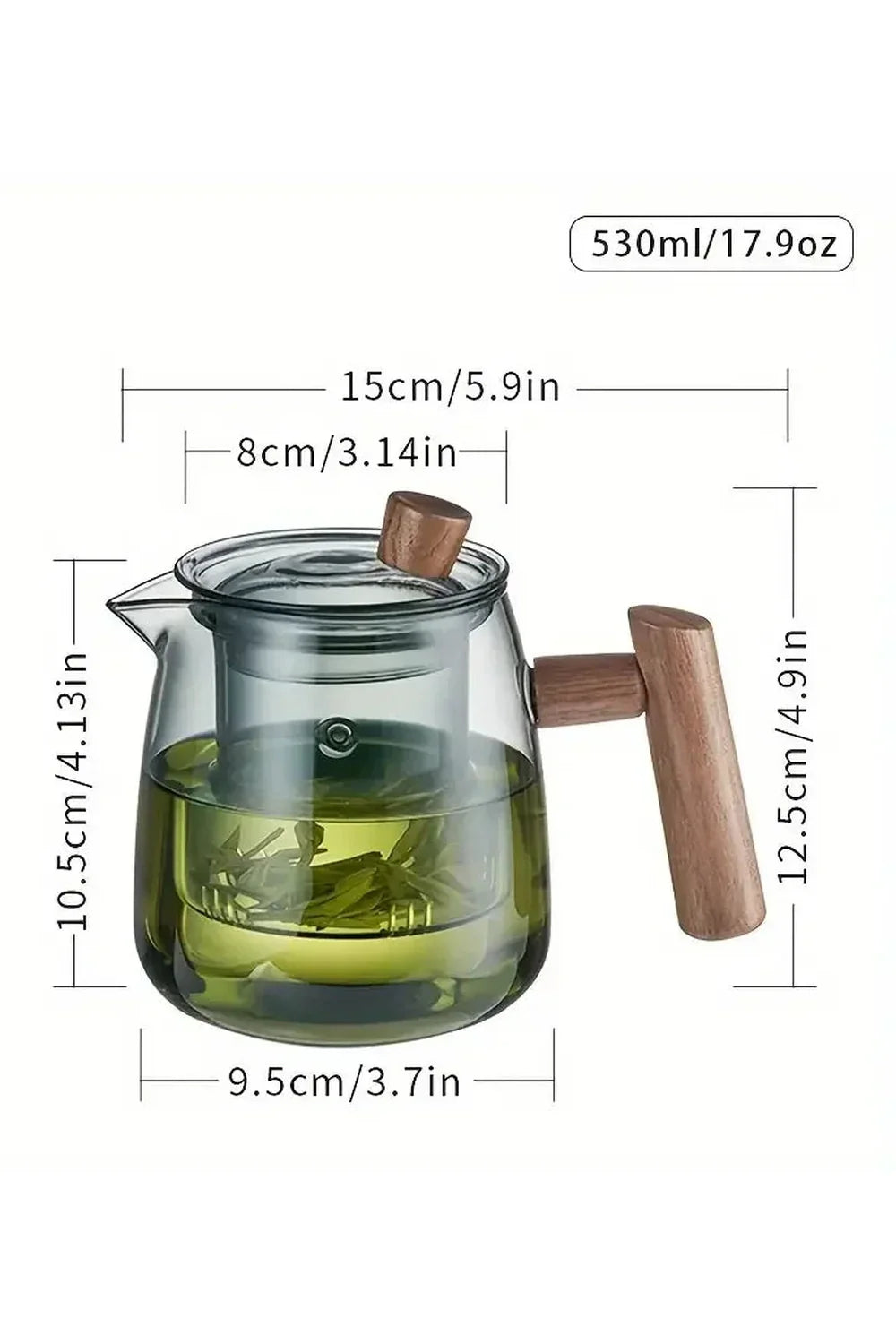 Avtoit | Wood Handle Glass Teapot
