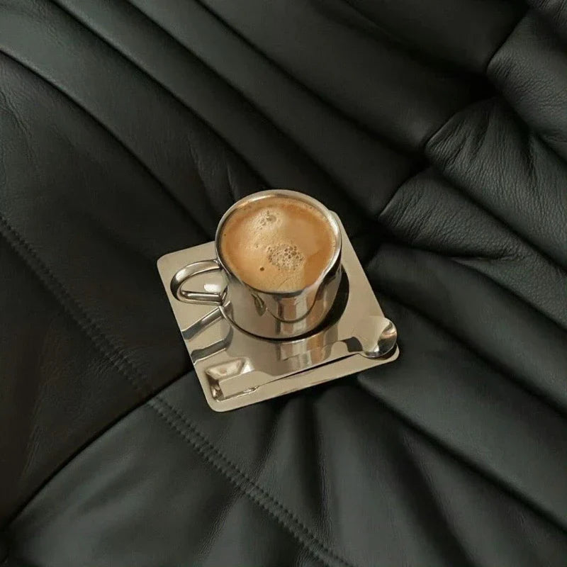 Avtoit | Stainless Steel Coffee Cup and Tray