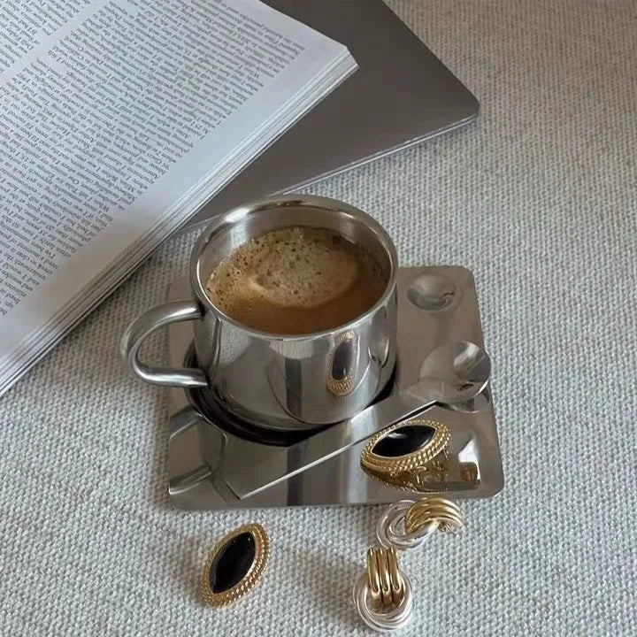 Avtoit | Stainless Steel Coffee Cup and Tray