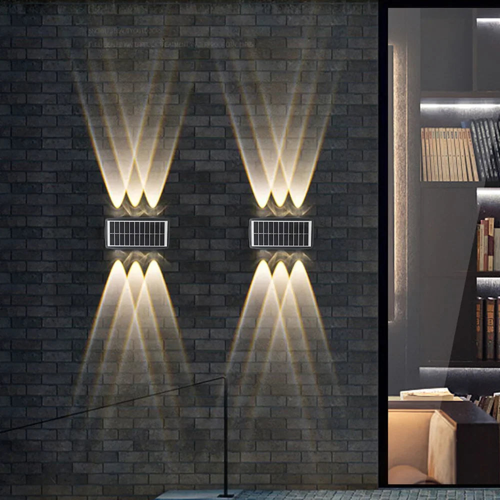 Avtoit | Solar LED outdoor wall light with up & down effect – Modern wall lighting for garden and terrace